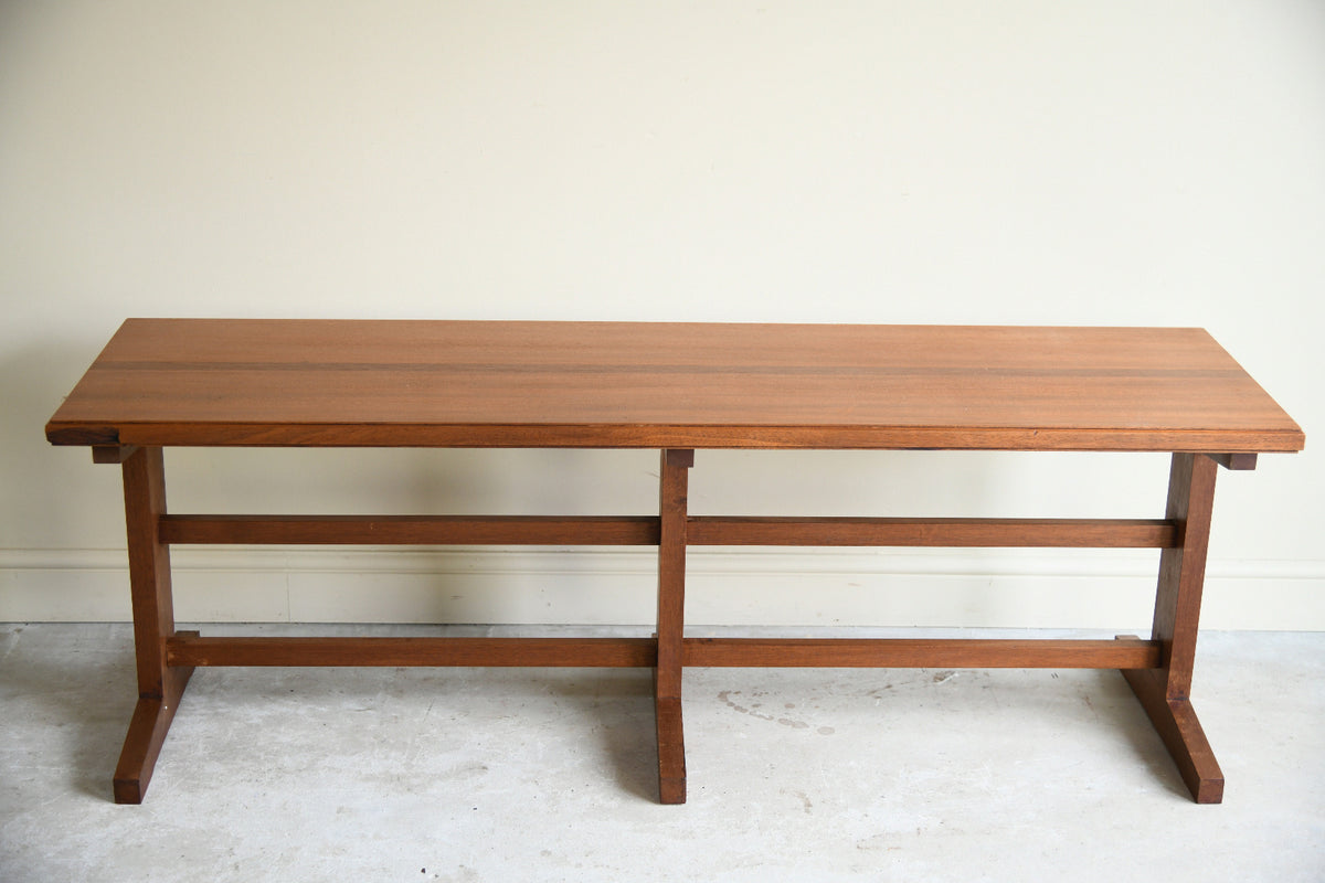 Mid Century Sapele Long Occasional Side Table