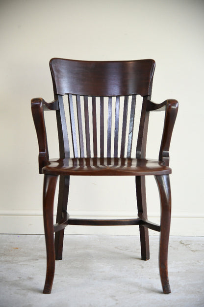 Mid 20th Century Stained Beech Desk Chair