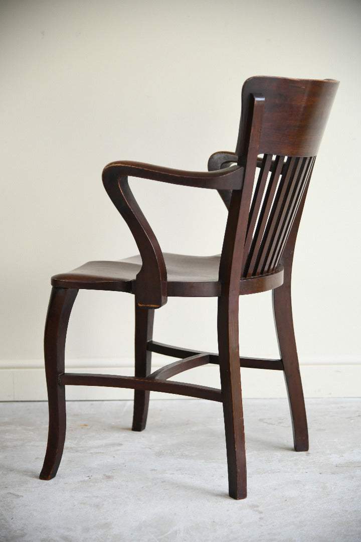 Mid 20th Century Stained Beech Desk Chair