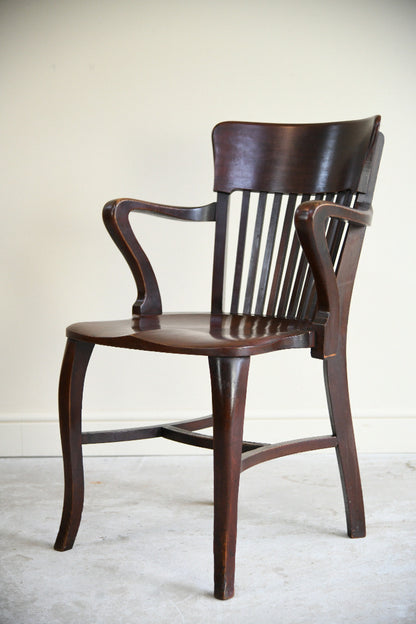 Mid 20th Century Stained Beech Desk Chair