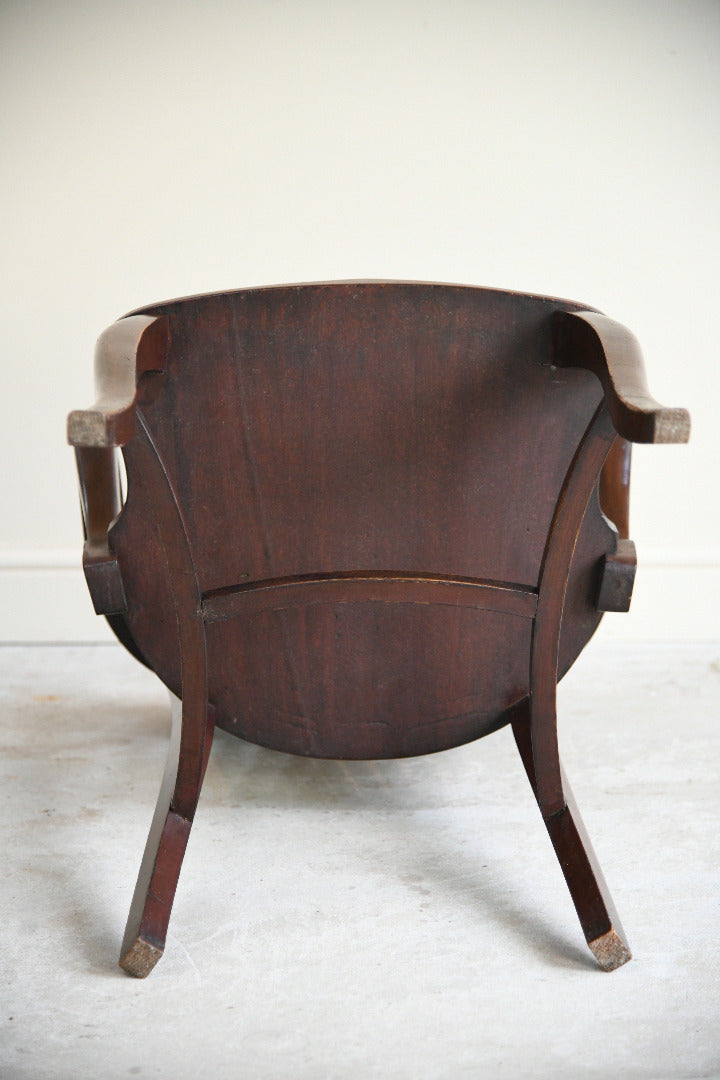 Mid 20th Century Stained Beech Desk Chair