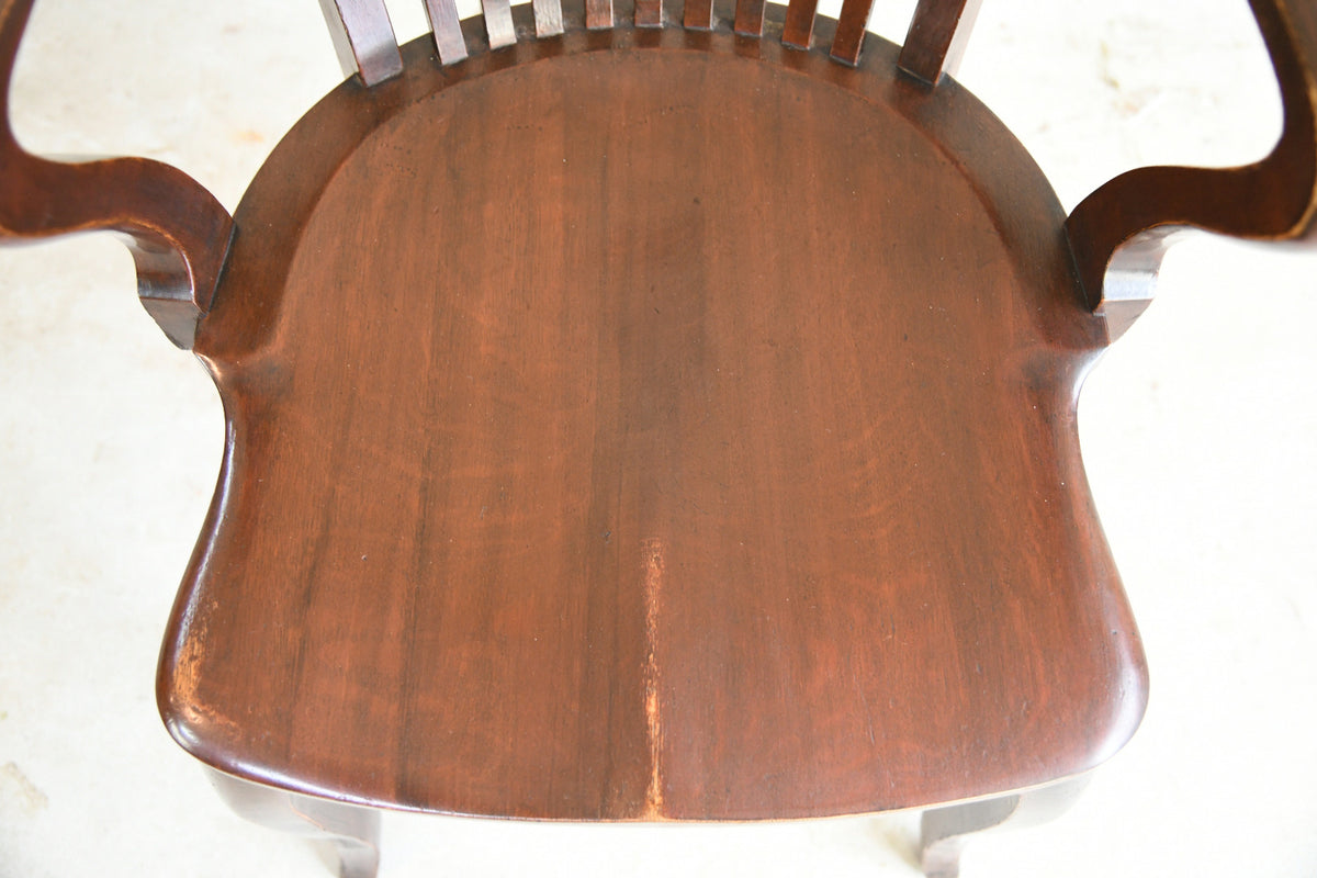 Mid 20th Century Stained Beech Desk Chair