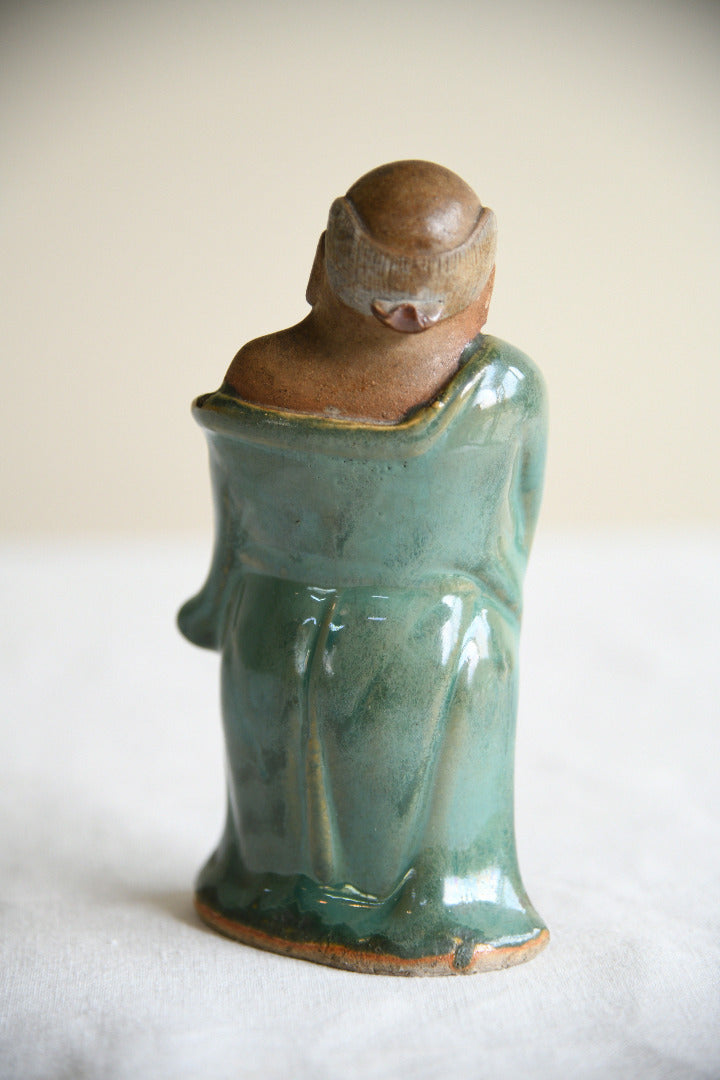 Vintage Chinese Shiwan Pottery Shou Lao God of Longevity Figure