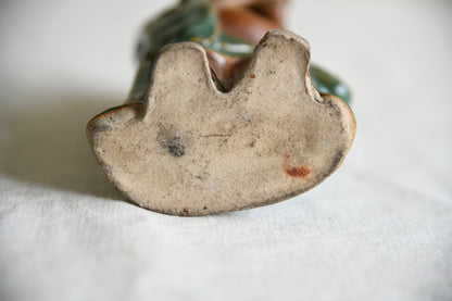 Vintage Chinese Shiwan Pottery Shou Lao God of Longevity Figure