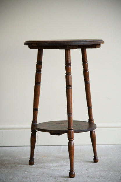 Early 20th Century Painted Two Tier Plant Stand Occasional Table
