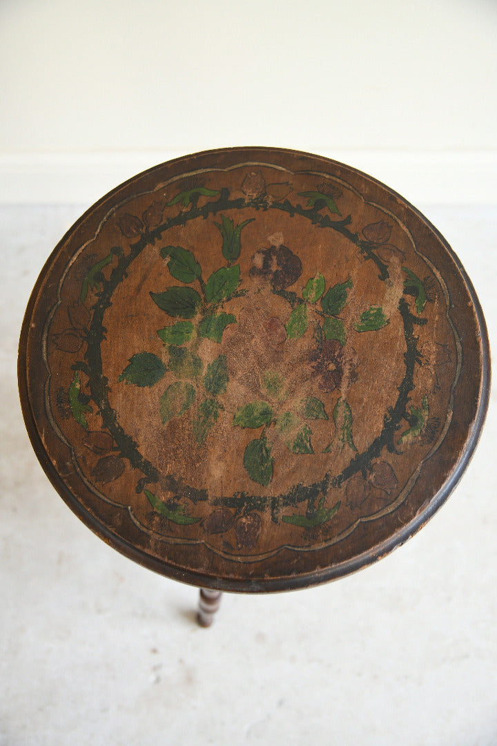 Early 20th Century Painted Two Tier Plant Stand Occasional Table