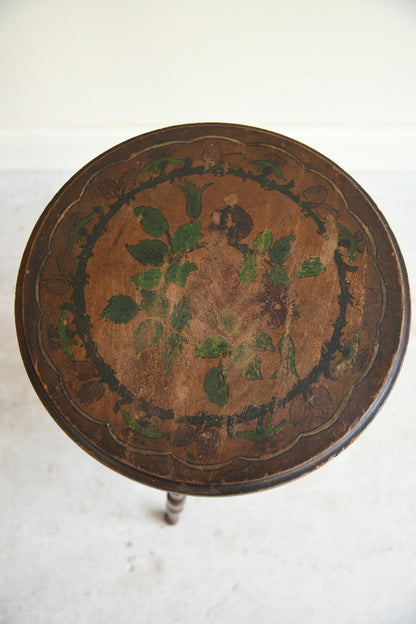 Early 20th Century Painted Two Tier Plant Stand Occasional Table