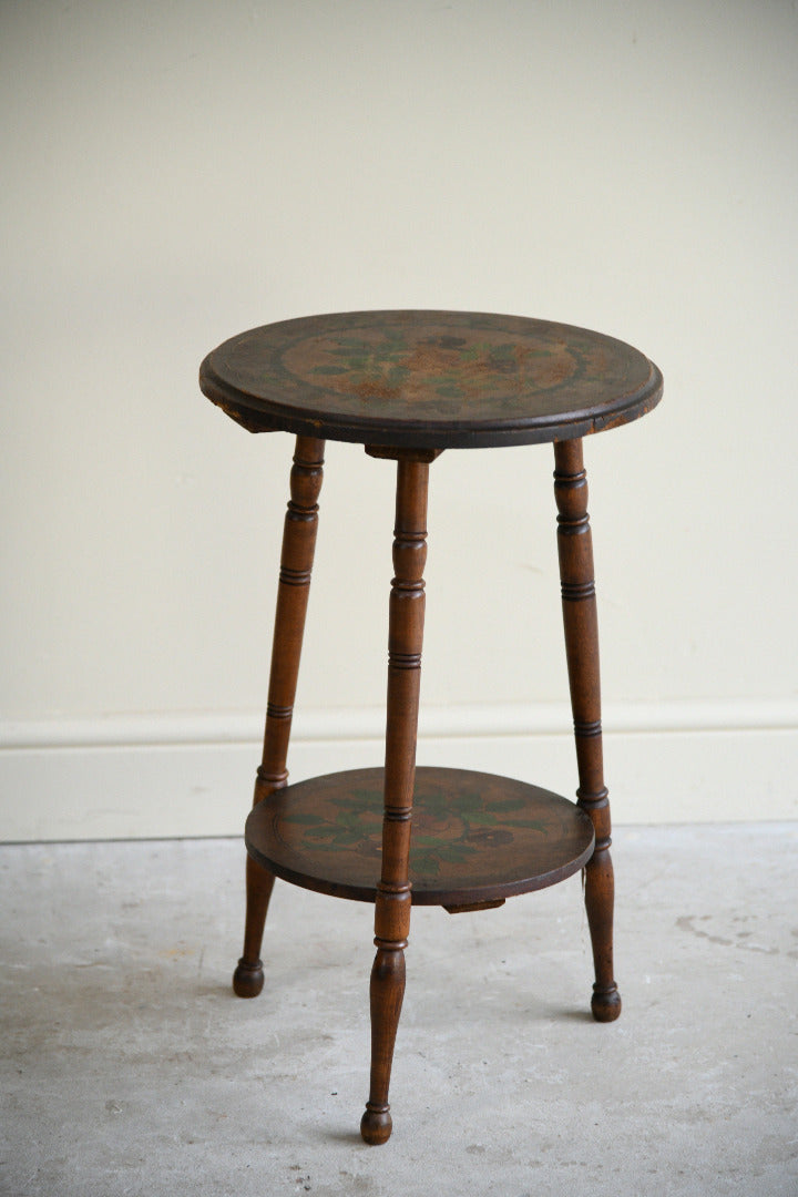 Early 20th Century Painted Two Tier Plant Stand Occasional Table