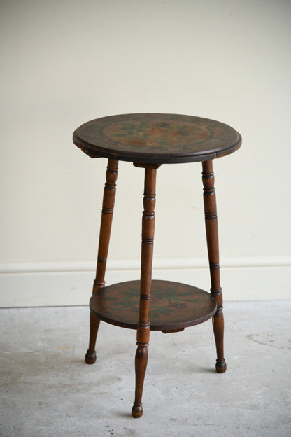 Early 20th Century Painted Two Tier Plant Stand Occasional Table