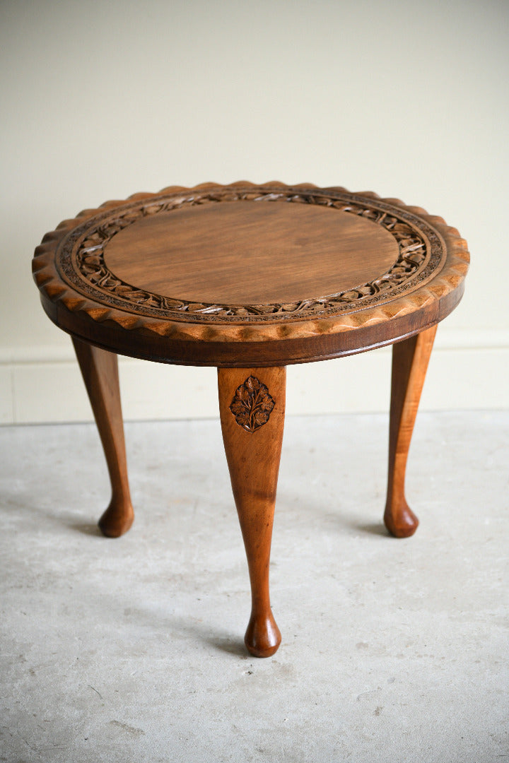 Early 20th Century Anglo Indian Carved Occasional Table