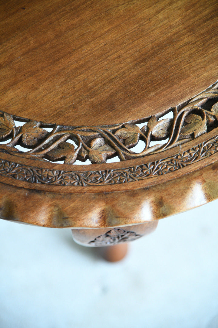 Early 20th Century Anglo Indian Carved Occasional Table