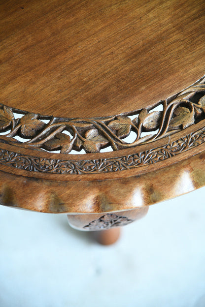 Early 20th Century Anglo Indian Carved Occasional Table