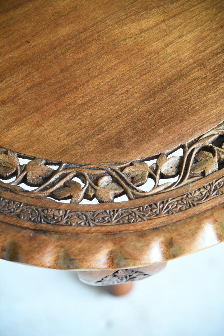 Early 20th Century Anglo Indian Carved Occasional Table