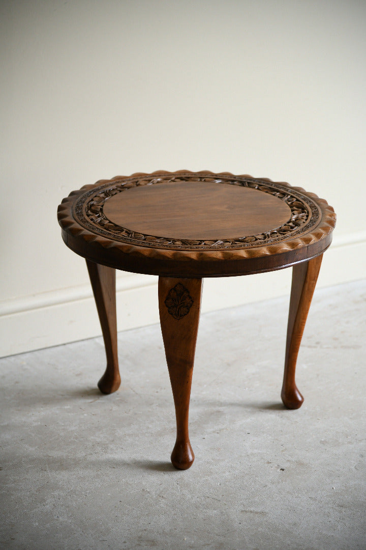 Early 20th Century Anglo Indian Carved Occasional Table