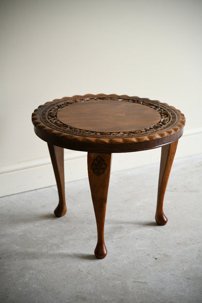 Early 20th Century Anglo Indian Carved Occasional Table