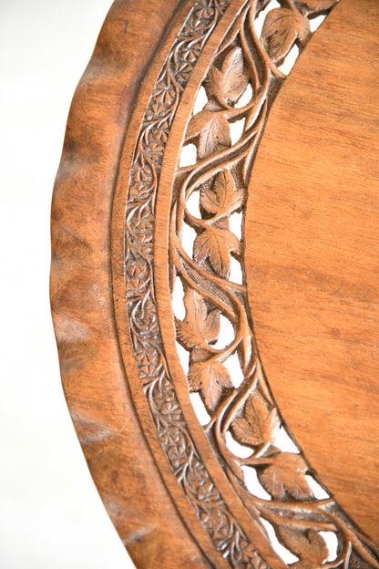 Early 20th Century Anglo Indian Carved Occasional Table
