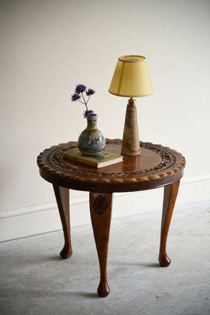Early 20th Century Anglo Indian Carved Occasional Table