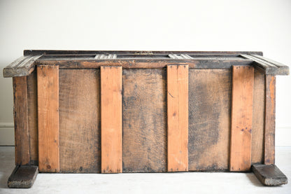 Late 17th Century Carved Oak Coffer Blanket Chest