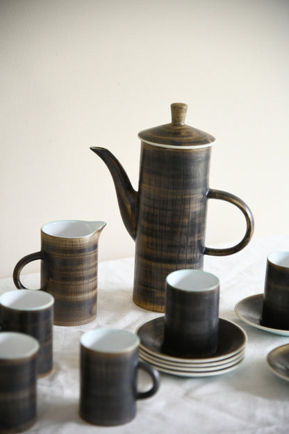 Vintage Cinque Ports Pottery Rye 15 Piece Coffee Set