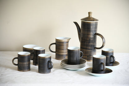 Vintage Cinque Ports Pottery Rye 15 Piece Coffee Set