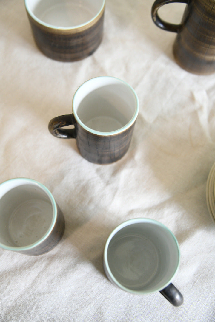 Vintage Cinque Ports Pottery Rye 15 Piece Coffee Set