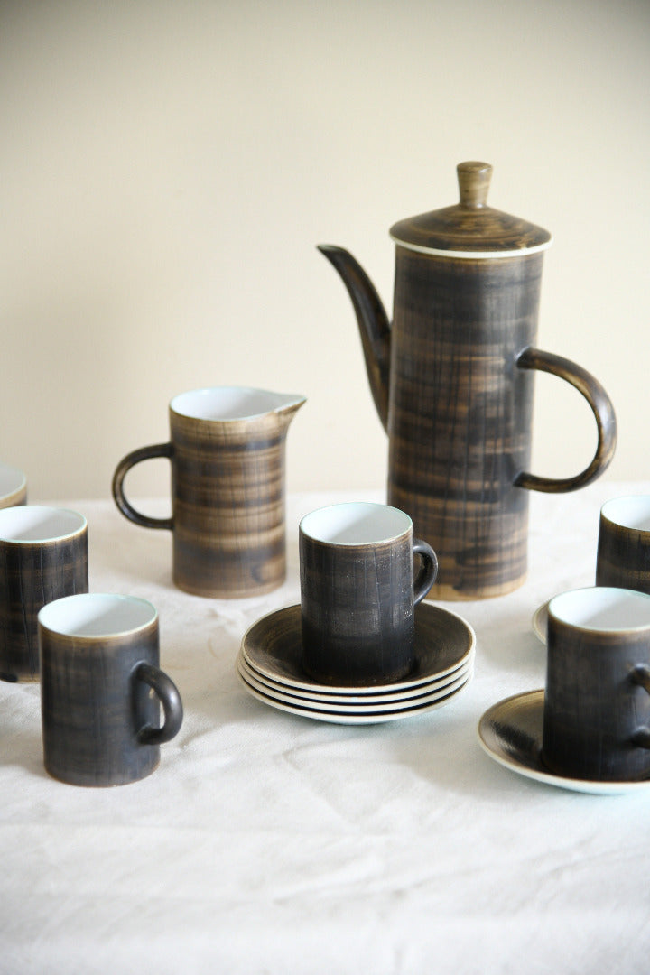 Vintage Cinque Ports Pottery Rye 15 Piece Coffee Set