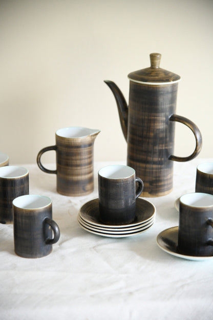 Vintage Cinque Ports Pottery Rye 15 Piece Coffee Set