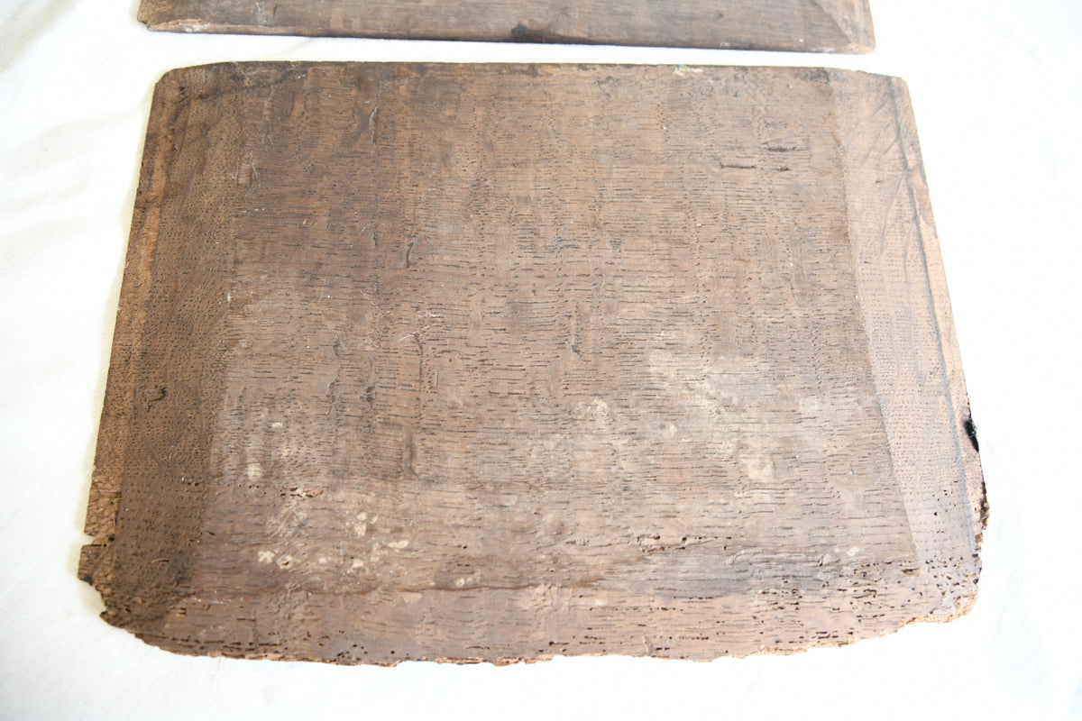 Pair of Antique Carved Oak Foliate Panels