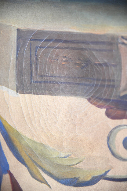 Pair of Large Painted Canvas Panels After Jean-Antoine Watteau L?Enjoleur / The Coaxer