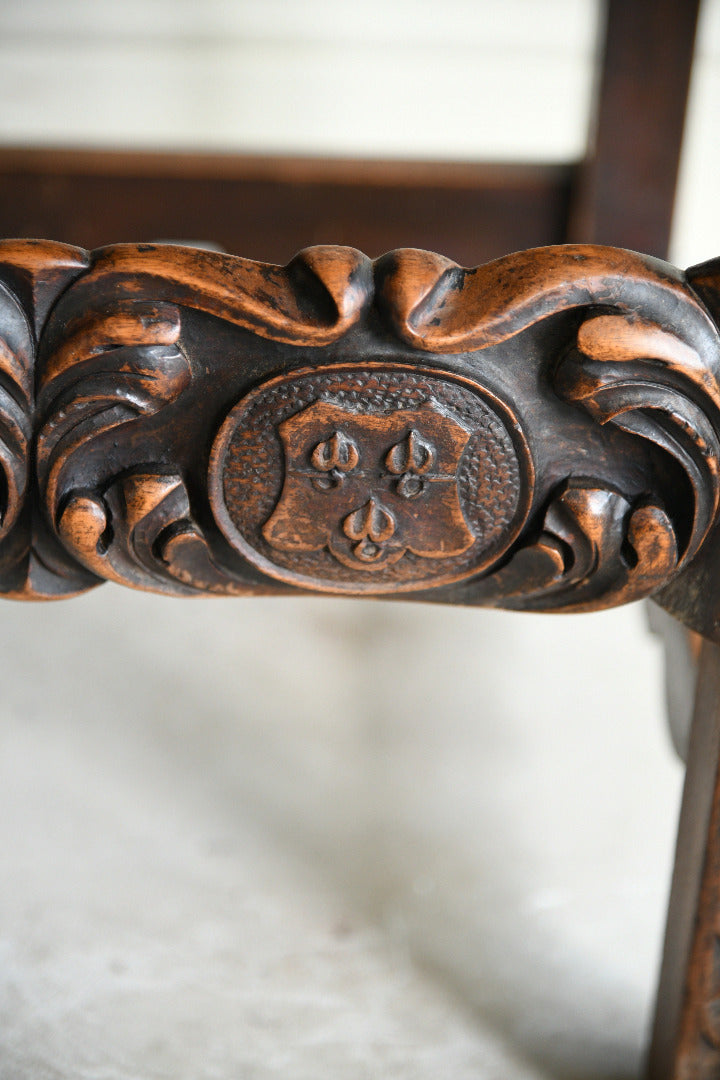 Pair of Late 19th Century Spanish Renaissance Revival Walnut Side Chairs