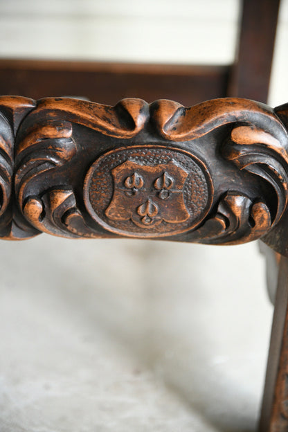 Pair of Late 19th Century Spanish Renaissance Revival Walnut Side Chairs