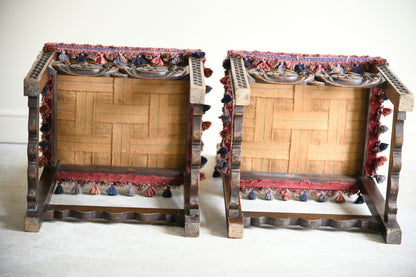 Pair of Late 19th Century Spanish Renaissance Revival Walnut Side Chairs
