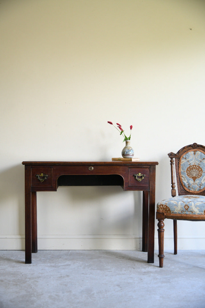 Antique Mahogany Writing Table with Two Drawers