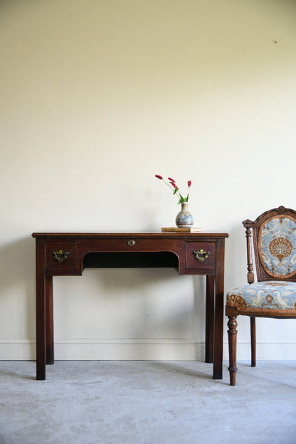 Antique Mahogany Writing Table with Two Drawers