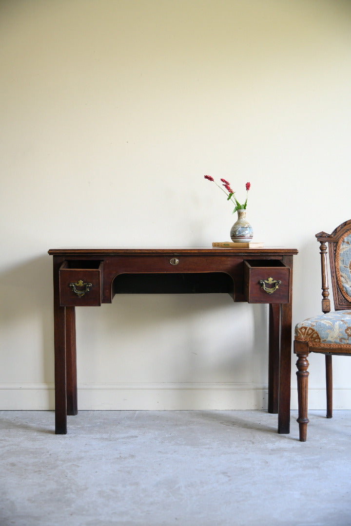Antique Mahogany Writing Table with Two Drawers