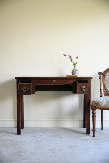 Antique Mahogany Writing Table with Two Drawers