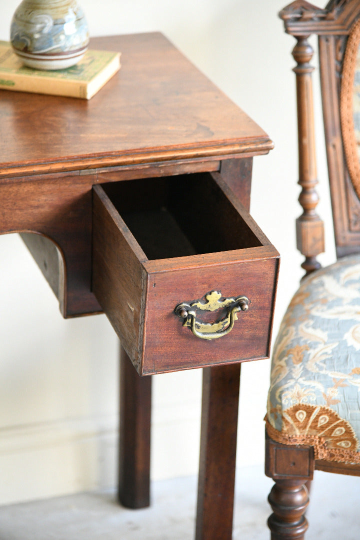 Antique Mahogany Writing Table with Two Drawers