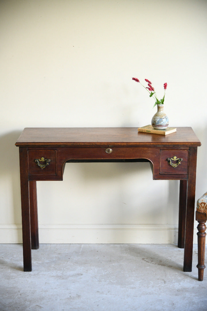 Antique Mahogany Writing Table with Two Drawers