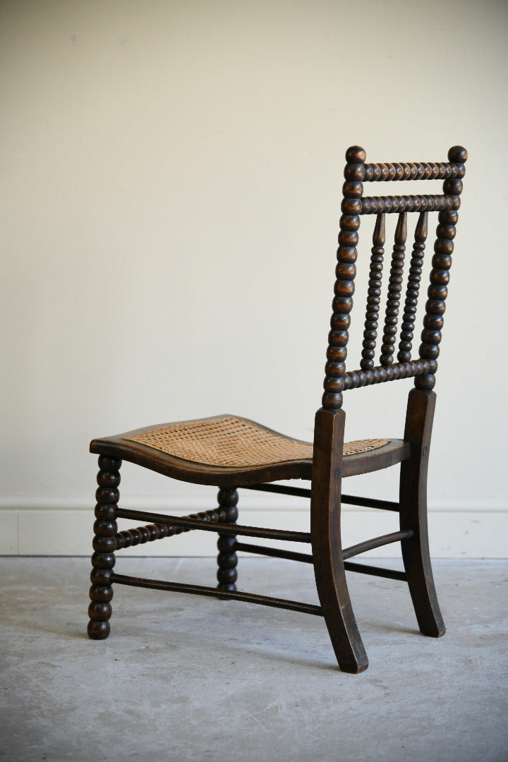 Antique Bobbin Turned Side Chair with Cane Seat
