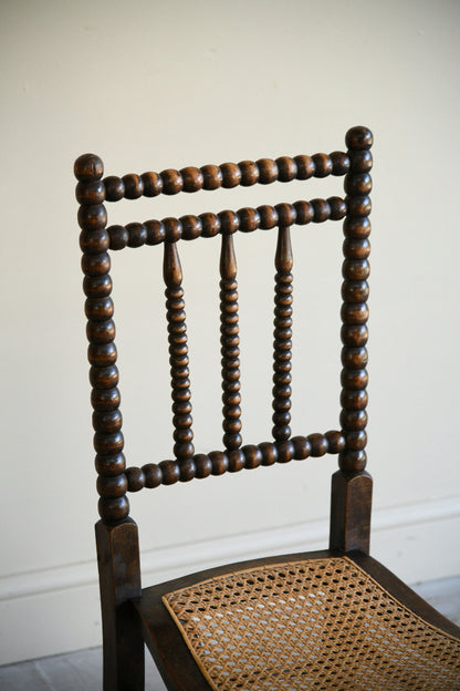 Antique Bobbin Turned Side Chair with Cane Seat
