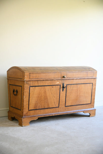Early 20th Century Painted Scumble Dome Top Trunk