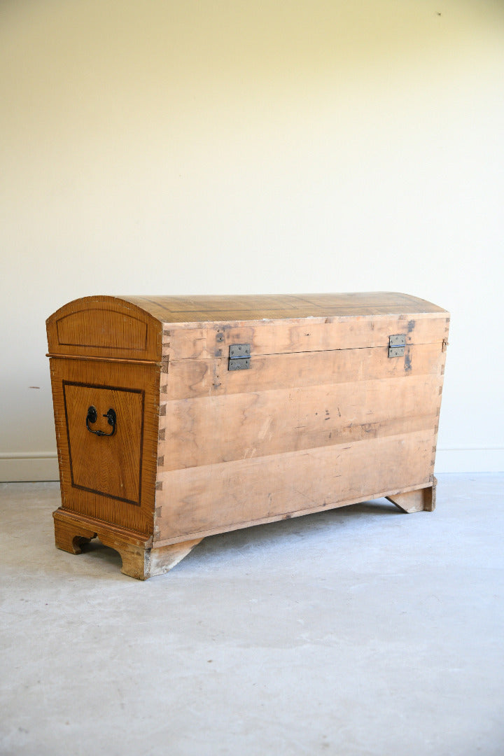Early 20th Century Painted Scumble Dome Top Trunk