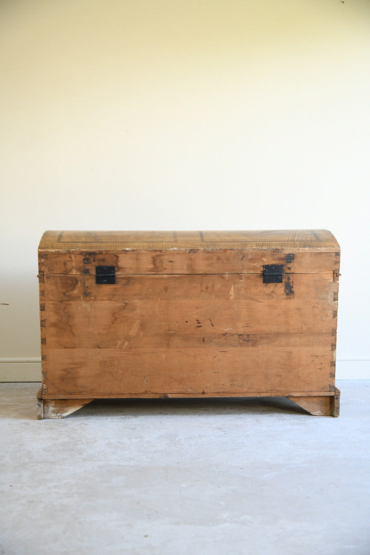 Early 20th Century Painted Scumble Dome Top Trunk