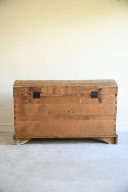 Early 20th Century Painted Scumble Dome Top Trunk