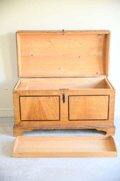 Early 20th Century Painted Scumble Dome Top Trunk