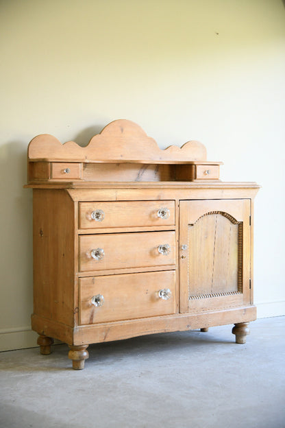 Antique Pine Washstand Cupboard with Drawers