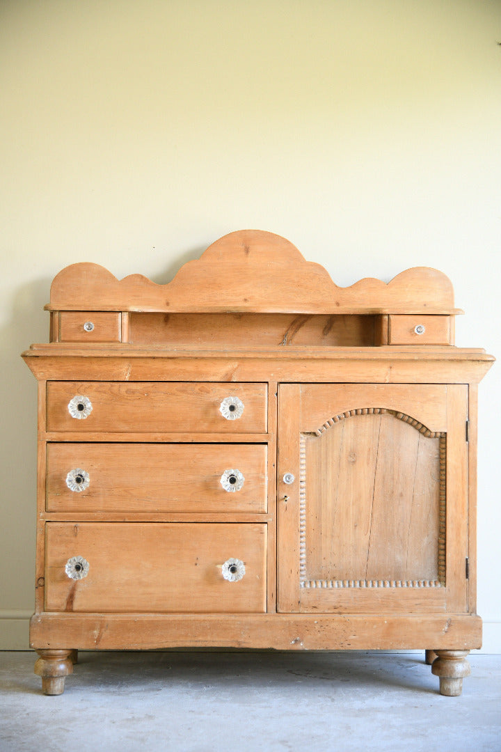 Antique Pine Washstand Cupboard with Drawers