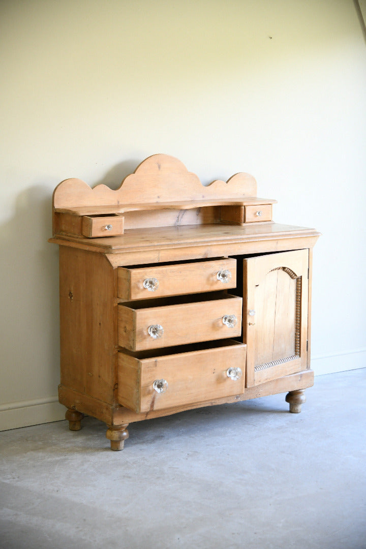 Antique Pine Washstand Cupboard with Drawers