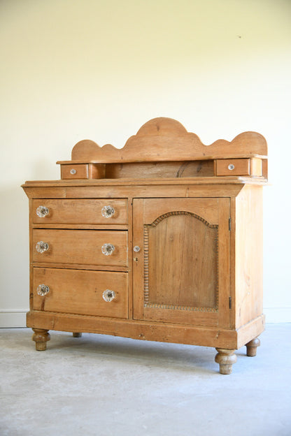 Antique Pine Washstand Cupboard with Drawers