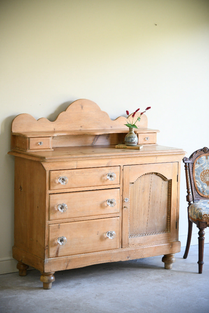 Antique Pine Washstand Cupboard with Drawers